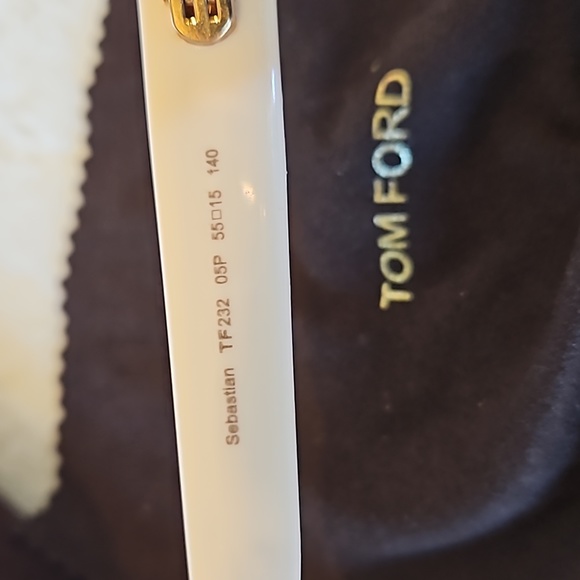 TOM FORD Authentic Ivory Sebastian Sunglasses with Case VGUC - Picture 10 of 12